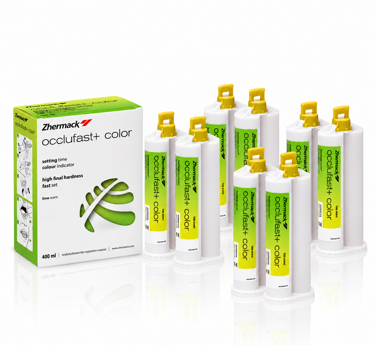 Zhermack Occlufast+ Color Lime Scent (8x50ml) 400ml