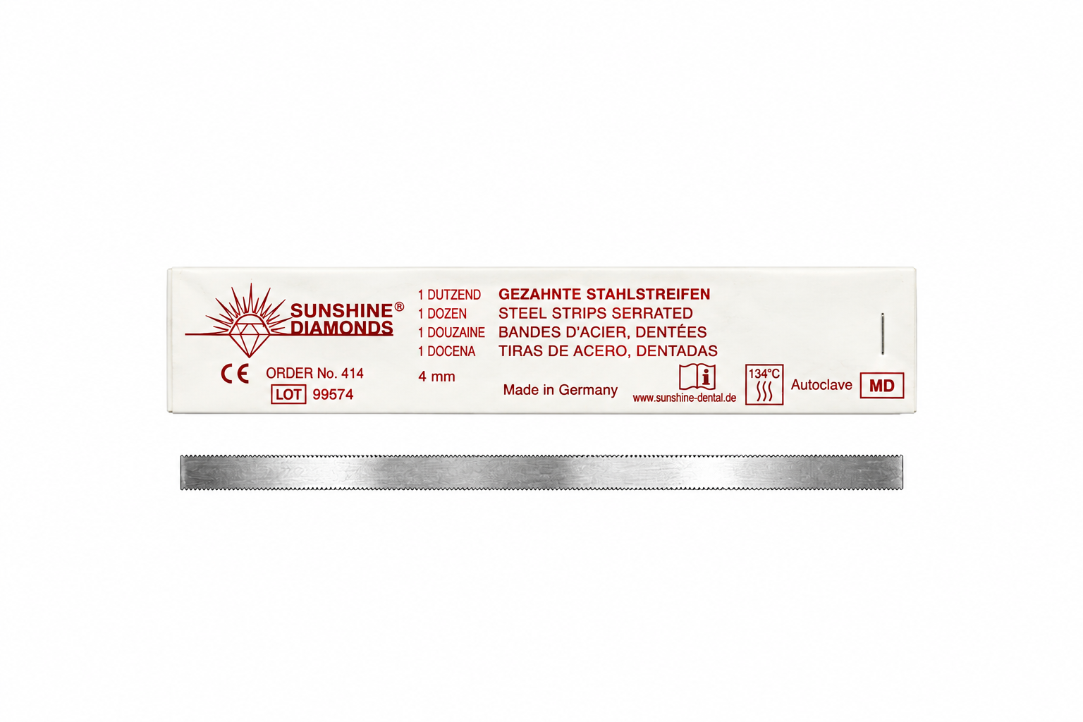 Tırtıklı Çelik Testere Şeridi No 414 4mm (12 Adet)