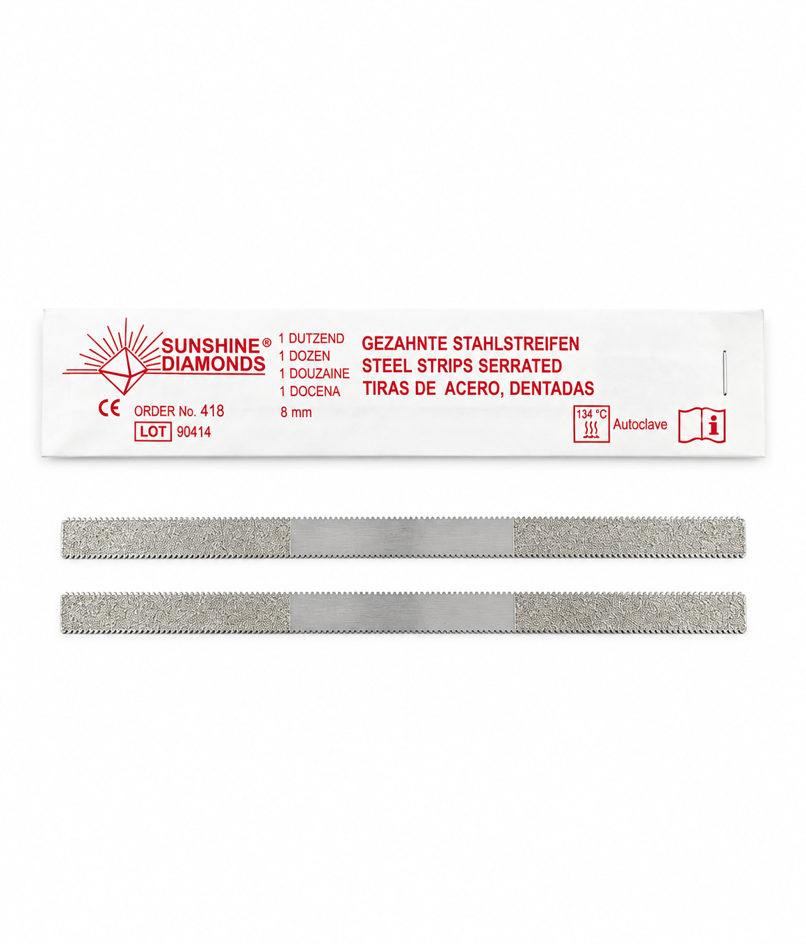 Tırtıklı Çelik Testere Şeridi No 418 8mm (12 Adet)