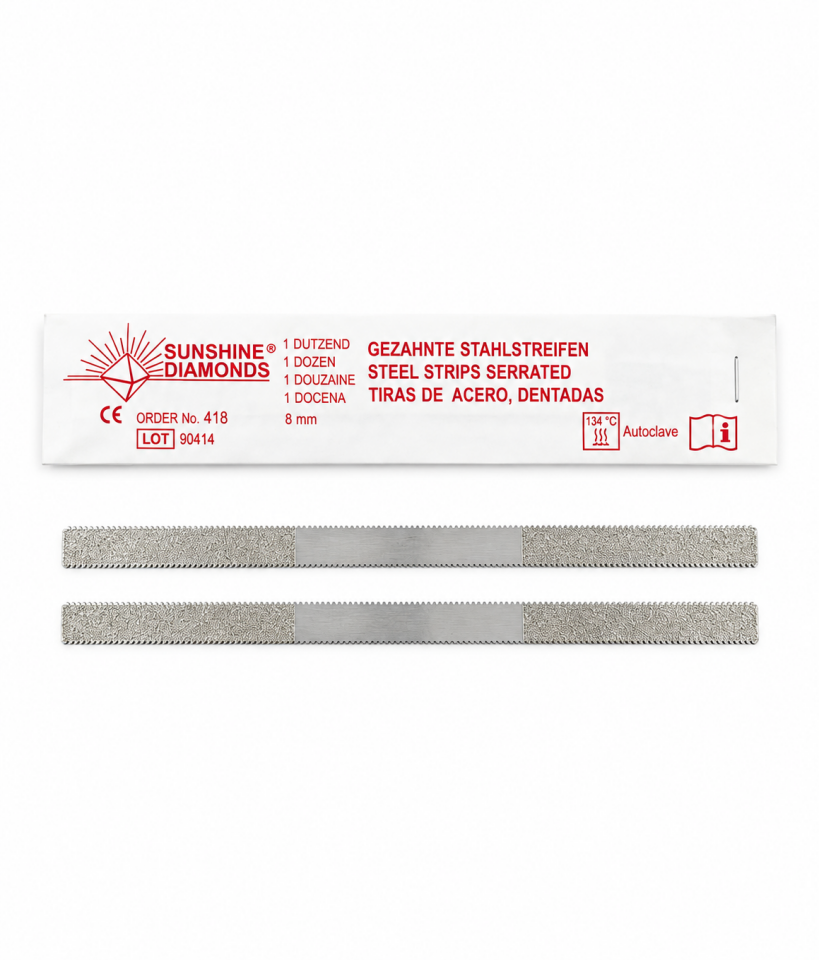 Tırtıklı Çelik Testere Şeridi No 418 8mm (12 Adet)