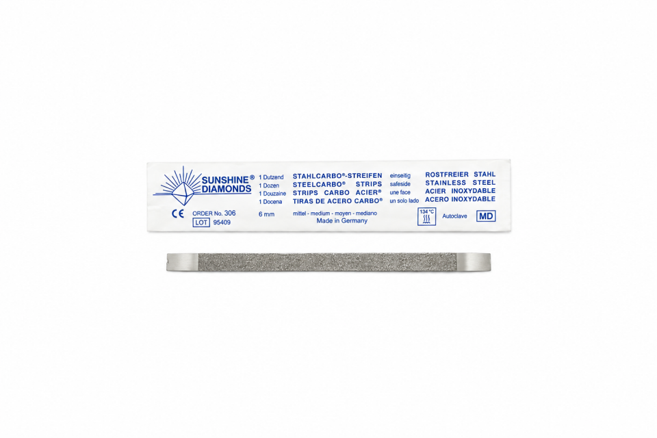 Steelcarbo Tek Taraflı Çelik Zımpara Şeridi No 306 6 mm (12 Adet)
