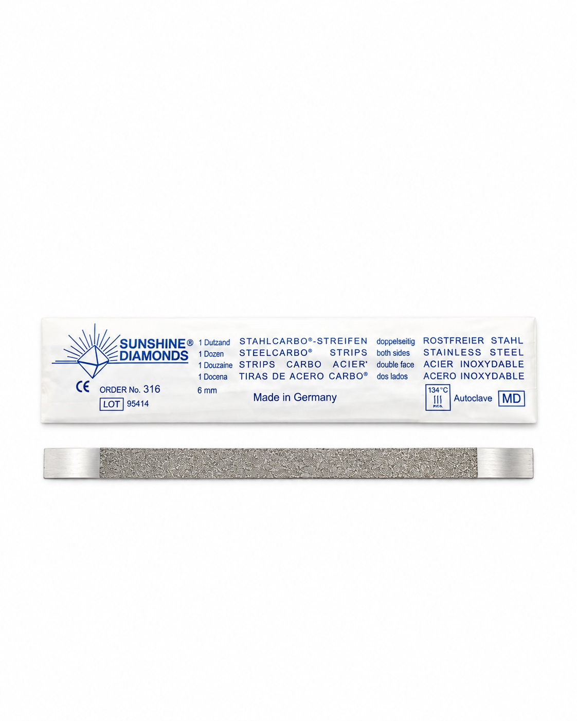 Steelcarbo Tek Taraflı Çelik Zımpara Şeridi No 316 6mm (12 Adet)